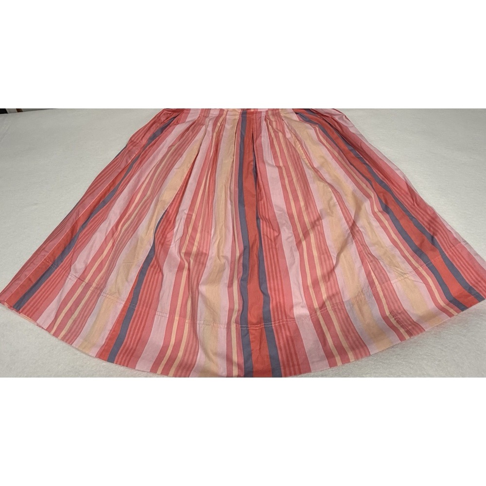 Free People NWT Woman's S Primavera Stripe Midi Dress Pink Coral & Blue NWT - Picture 11 of 11
